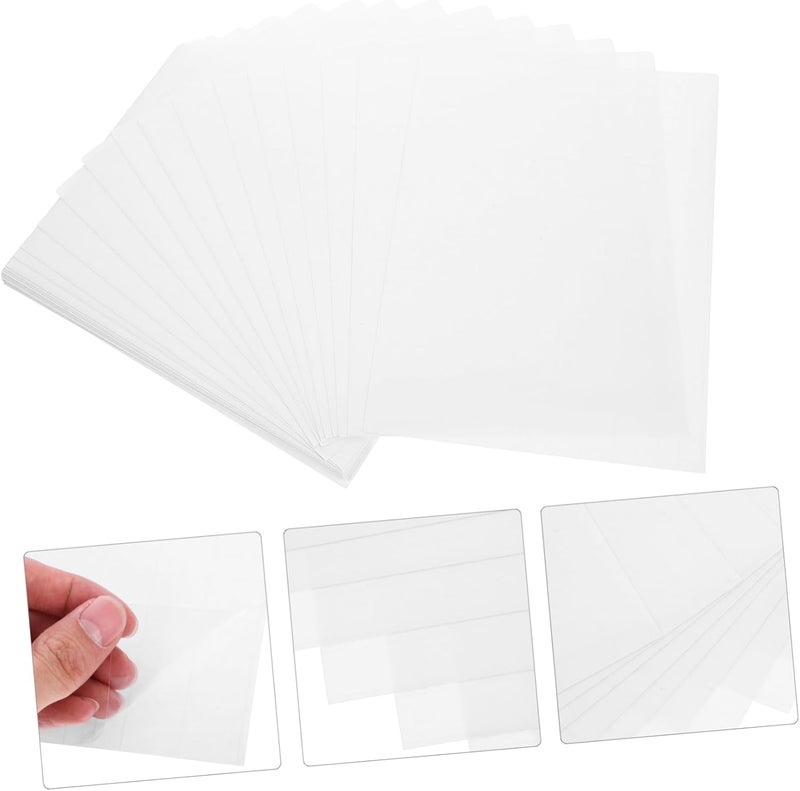 Cost saving user oriented build TEHAUX 50pcs Printable Photo Laminating Film Self Seal Laminating Sheets Photo Sticker Film Adhesive Global versatile design - Image 5
