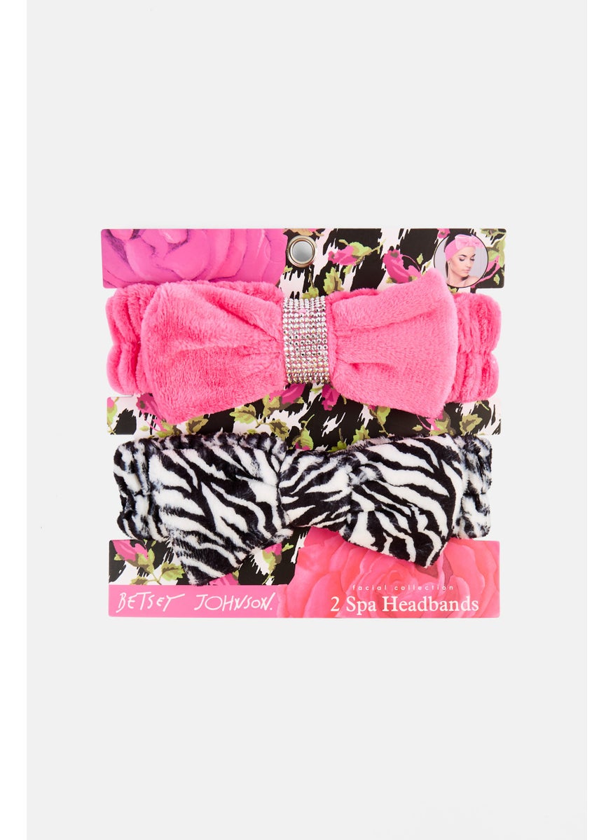 Betsey Johnson 2 Pieces Spa Headband, Multicolor  - Image 1