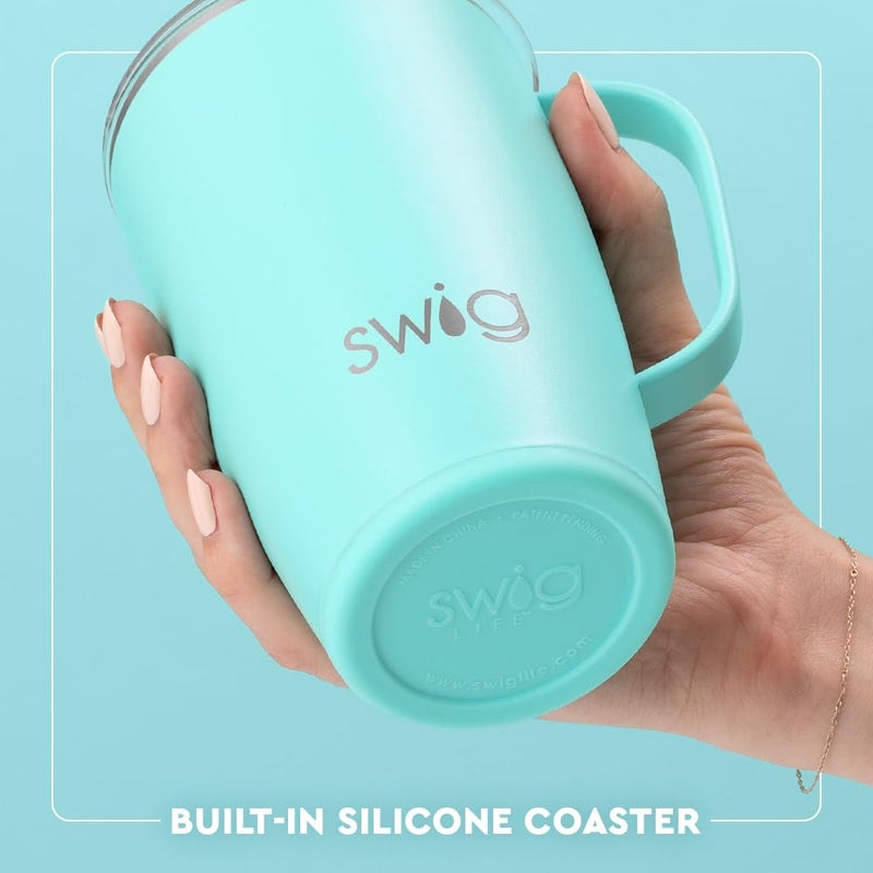 Swig Life Swig Life 18oz Travel Mug  Insulated Tumbler with Handle and Lid  Travel Coffee Mug  Cup Holder Friendly Travel Mug  Stainless Steel 18 oz Tumbler  Reusable Insulated Tumbler with Lid (Cloud Nine)  - Image 5