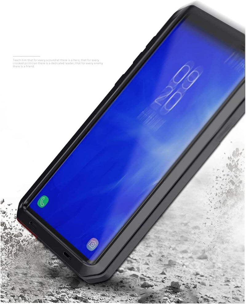 Waterproof Phone caseWaterproof Armor Metal Aluminum Phone Case Shockproof Dustproof Cover Fit for Samsung Galaxy Note9(Color:White) (Silver) - Image 3