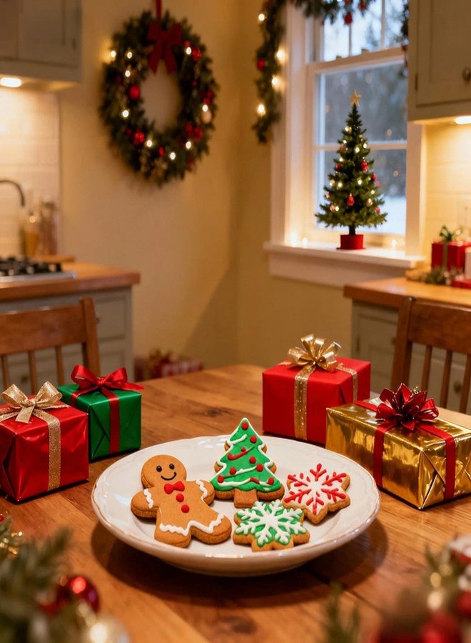 VTUGP Metal Christmas Tree, Gingerbread Man, Snowflake Cookie Cutters Christmas Shapes Large Medium Small Size, Thickened Biscuit Cutter Molds Set for Winter Holiday Baking - Image 4
