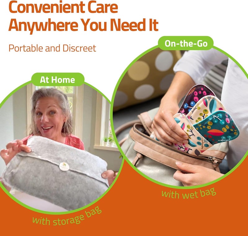 Natissy Organic Cotton Reusable Sanitary Pads for Heavy Flow Incontinence LXL 6Pack HighTemp Washable Period Pads for Women Made in EU NonIrritating Towels Soft Reusable Pads for Comfortable Care - Image 5