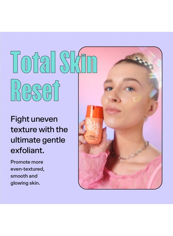 Bubble - Bubble Skincare Deep Dive Alpha Hydroxy Acid + PHA Exfoliating Mask - Willow Bark Extract + Azelaic Acid - Gentle, Exfoliating Face Mask to Support Oil Reduction and Even Skin Tone (45ml) - Image 1