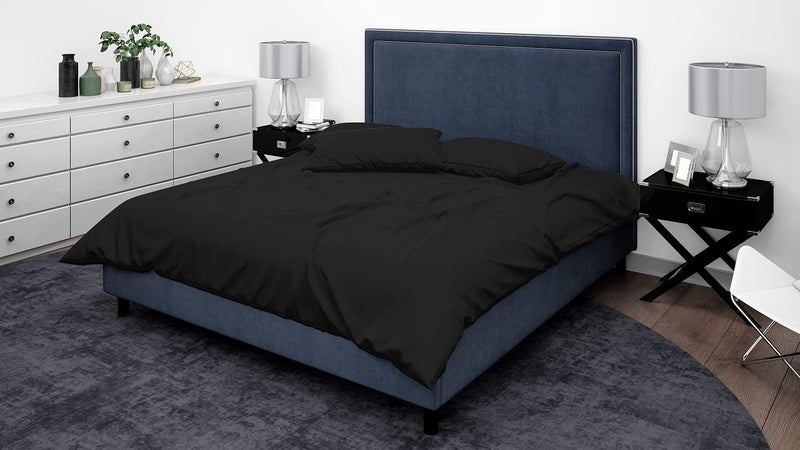Bed N Home, Duvet Cover Set - 3 Pieces - Black (220x240cm)