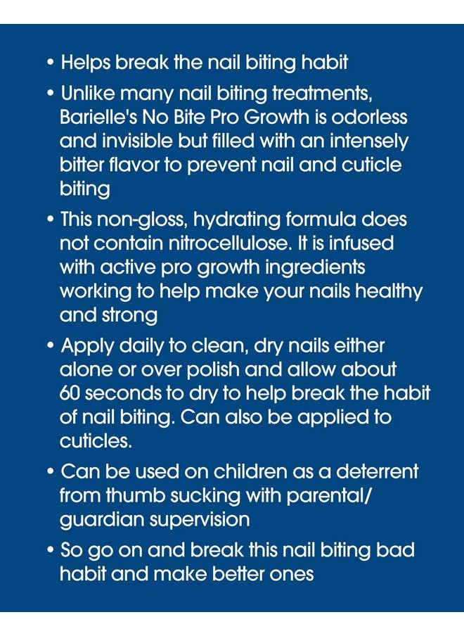 BARIELLE Barielle No Bite Pro Growth, 0.5 Ounce - Nail Biting Prevention Treatment for Adults & Children, Stops Nail Biting - MADE IN USA  - Image 3