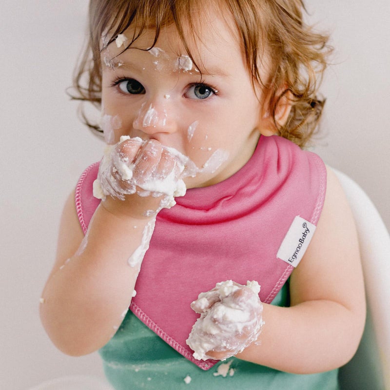 egmao baby Baby Bandana Drool Bibs for Girls,Super Absorbent Triangle Baby Bibs for Drooling and Teething,100% Cotton Soft for Infant,Newborn 10Pack - Image 4