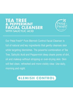 Petal fresh Pure Clarifying Deep Action Cooling Tea Tree & Peppermint Facial Cleanser + Facial Scrub Combo | For Oily, Acne Prone Skin With Blemish Control |100% Natural, Vegan & Cruelty Free 400 Ml  - Image 4