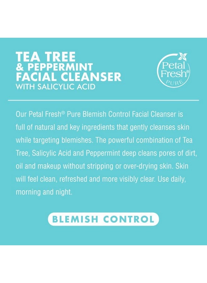 Petal fresh Pure Clarifying Deep Action Cooling Tea Tree & Peppermint Facial Cleanser + Facial Scrub Combo | For Oily, Acne Prone Skin With Blemish Control |100% Natural, Vegan & Cruelty Free 400 Ml - Image 4