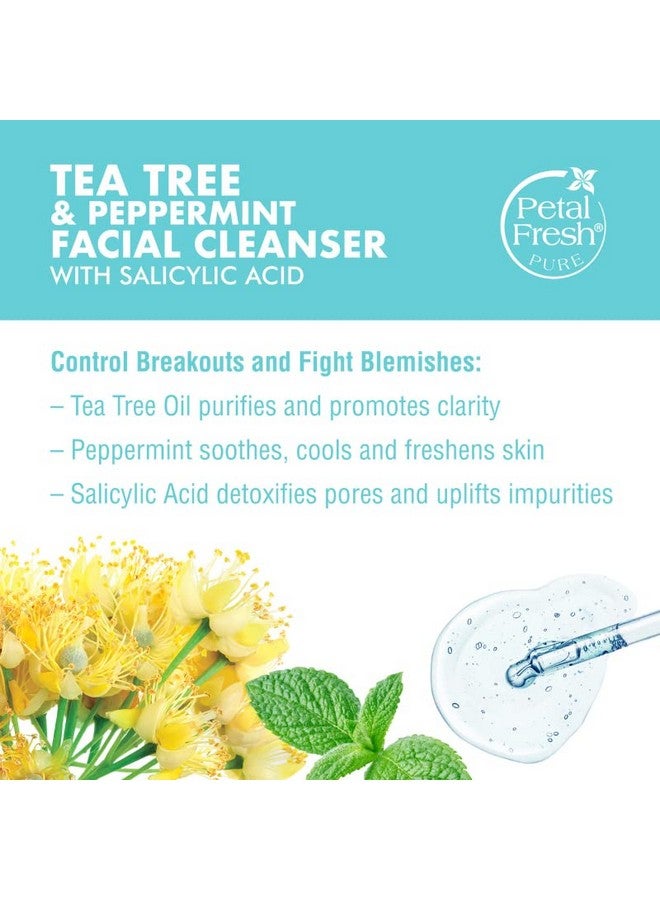 Petal fresh Pure Clarifying Deep Action Cooling Tea Tree & Peppermint Facial Cleanser + Facial Scrub Combo | For Oily, Acne Prone Skin With Blemish Control |100% Natural, Vegan & Cruelty Free 400 Ml - Image 2