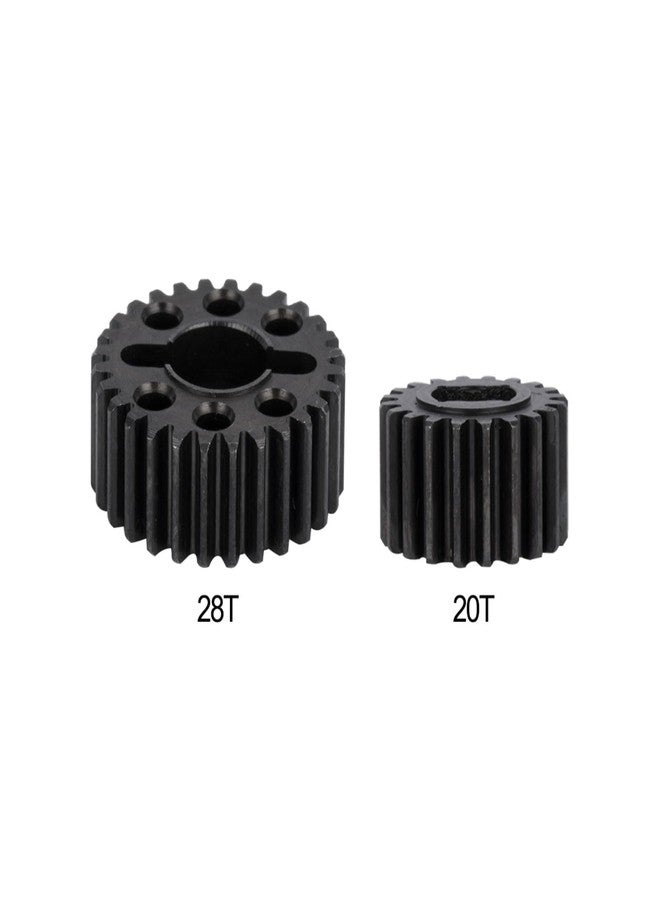 G.T.R RC Steel Driveshaft Set VDI Universals Rear Straight Axle Shafts 20T/28T Portal Gear Set for Vanquish Products VS4-10 F10 Axles (4pcs 20T/28T Portal Gear Set) - Image 4