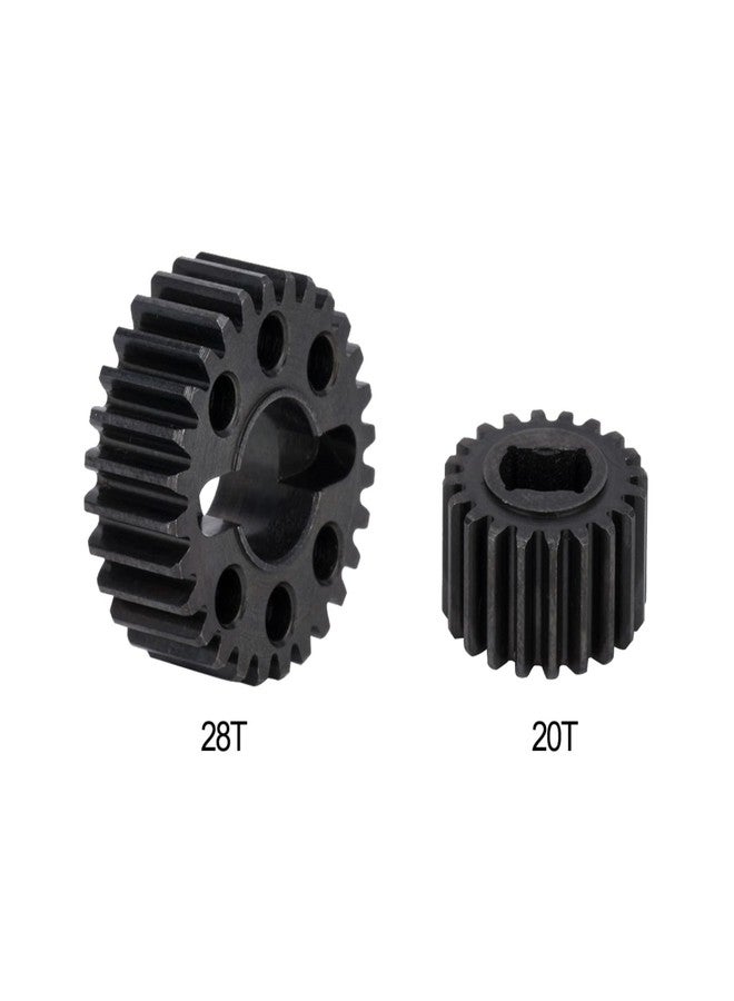G.T.R RC Steel Driveshaft Set VDI Universals Rear Straight Axle Shafts 20T/28T Portal Gear Set for Vanquish Products VS4-10 F10 Axles (4pcs 20T/28T Portal Gear Set) - Image 2