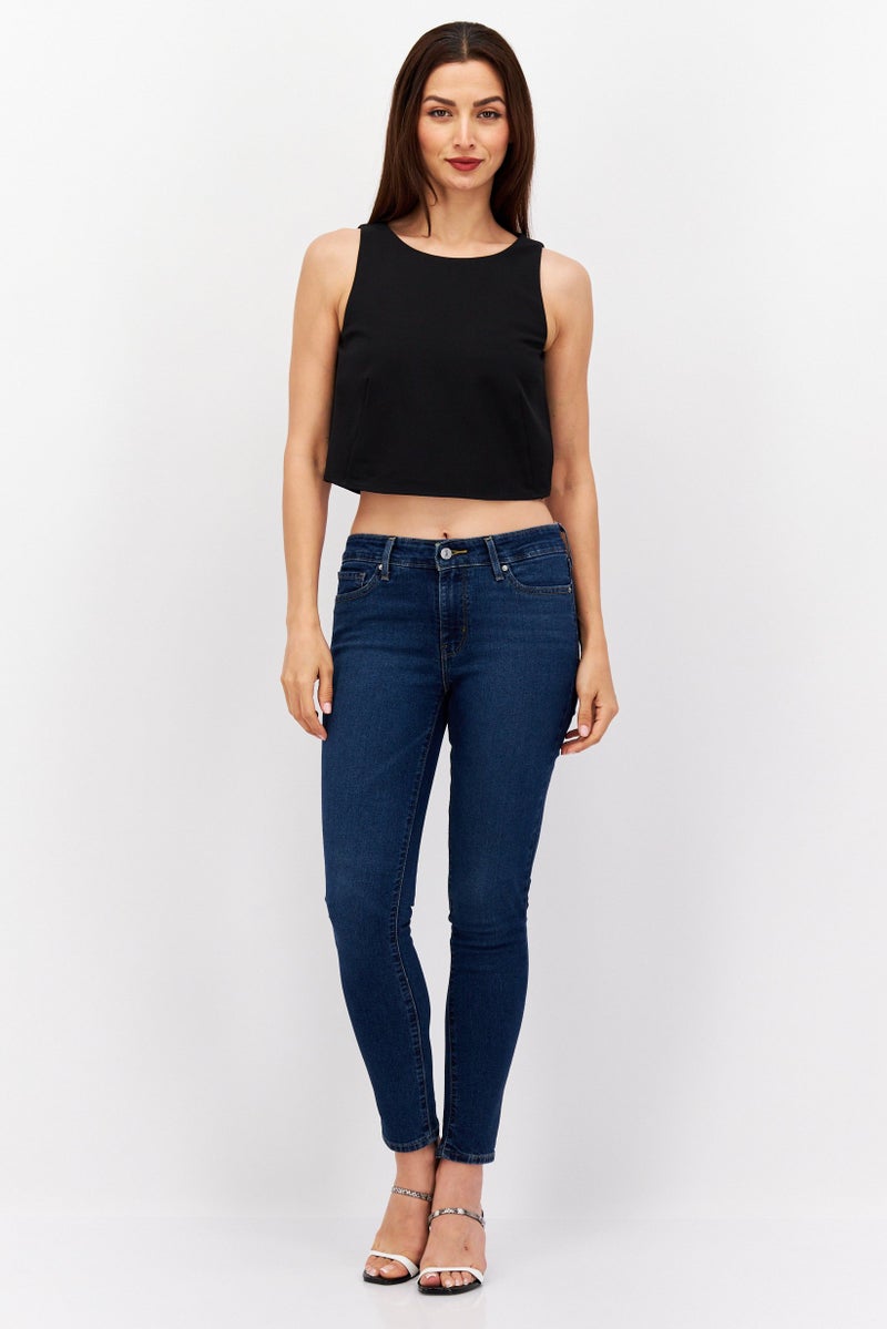 ESPRIT Women Crew Neck Sleeveless Plain Top, Black - Image 4