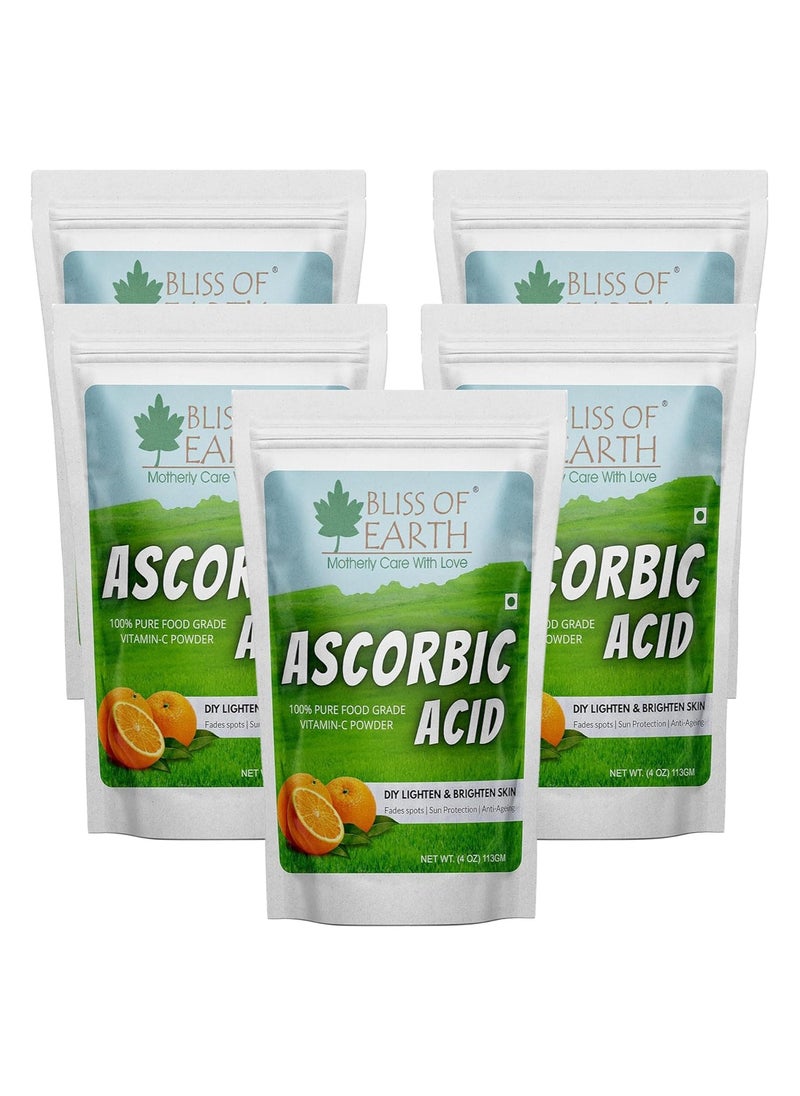 BLISS OF EARTH Bliss of Earth 4 oz Ascorbic Acid Powder Pure Food Grade Vitamin C Rich Powder For Skin face Cosmetic & DIY Products 113GM  - Image 1