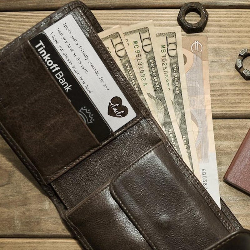 YODOCAMP Thank You Dad Engraved Wallet Card Inserts, Wallet Card for My Dad, Dad Gifts from Daughter Son, Birthday Father's Day Thanksgiving Christmas Gift Card for Daddy Papa - Image 5