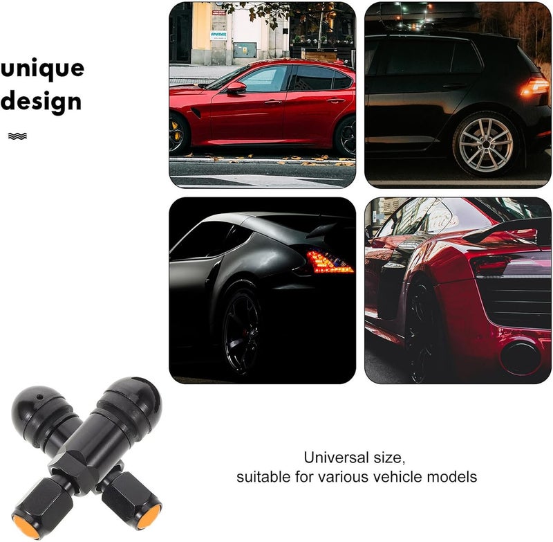 4pcs Aluminum Alloy Valve Stems for Tractor and Truck Tires Heavy Duty Clamp-in Tire Valve Stems Compatible with Wheel Valve Cores Black - Image 5
