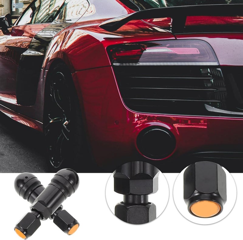 4pcs Aluminum Alloy Valve Stems for Tractor and Truck Tires Heavy Duty Clamp-in Tire Valve Stems Compatible with Wheel Valve Cores Black - Image 2