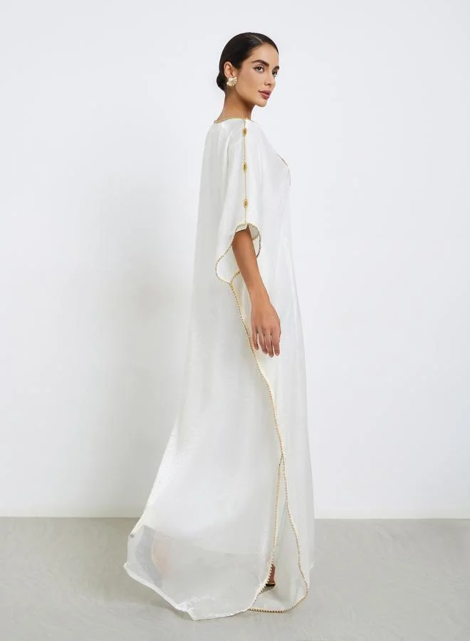 Maxim Creation  Embellished V Neck Jalabiya for Women | Best Price UAE