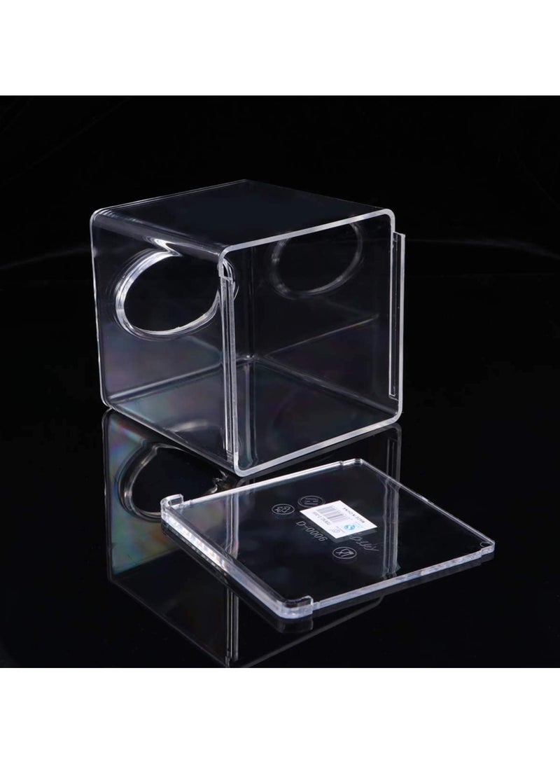 إي وورلد مجموعة من 2 صندوق حامل مناديل أكريليك شفاف للكونترتوب للمنزل والمكتب والمطاعم - Image 2