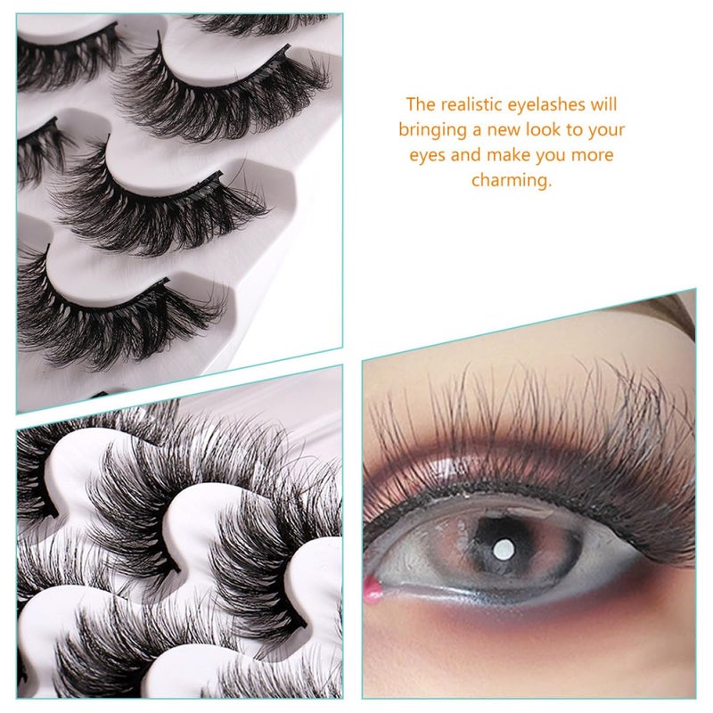VICASKY Voluminous Layered Faux Lashes 5 Pairs Curly Natural Look False Eyelashes for Women Cat Eye Makeup Supplies - Image 5