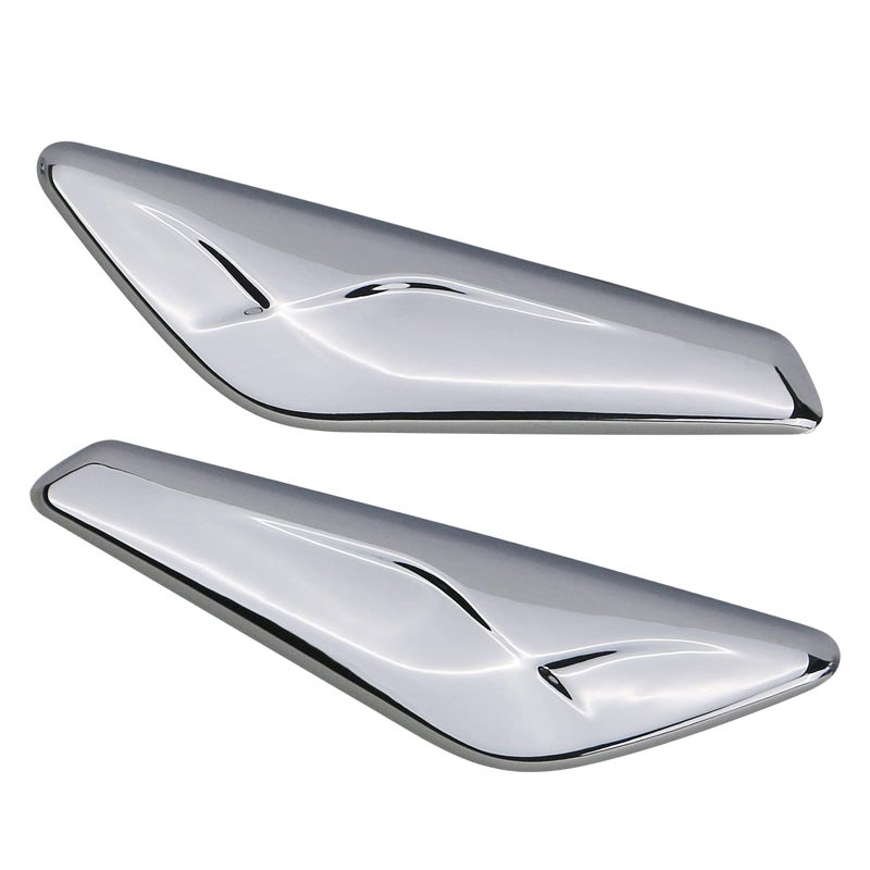 Front Fender Chrome Trim Finisher for Left Driver  Right Passenger Side Fender Compatible with BMW X3 F25 X4 F26 2011 2012 2013 2014 2015 2016 2017 Replaces 51117338569 51117338570