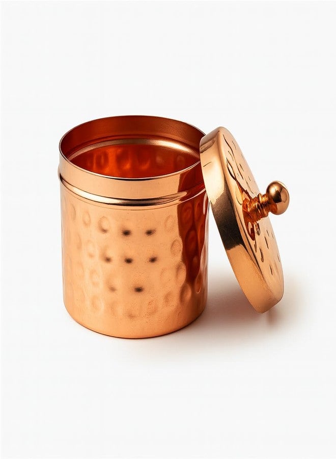 Vintageware® Hammered Copper Plated Dry Fruit Jar | Decorative Serving Bowl & Storage Container | Gold Finish Metal Jar for Kitchen & Festive Gifting, 6cm - Image 3