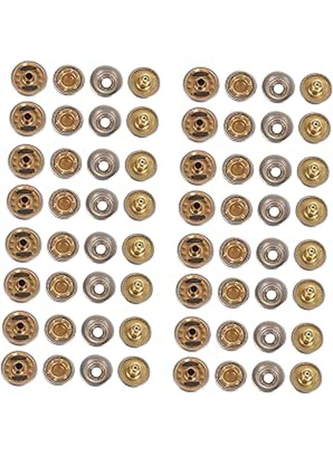 Brass Metal Snap Buttons 30pcs For Clothing Coats Bags Sewing Fasteners - Image 1
