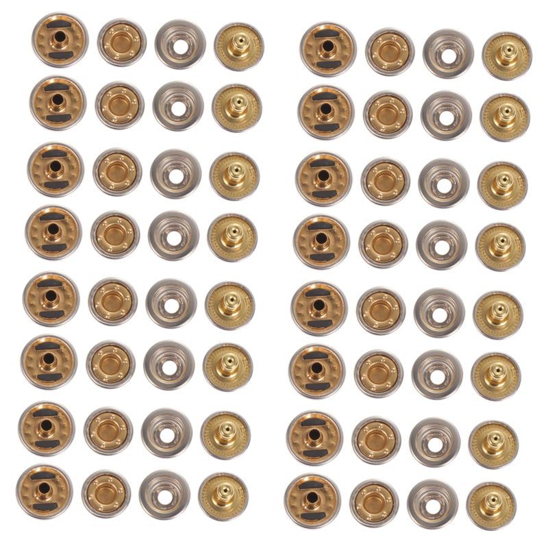 Brass Metal Snap Buttons 30pcs For Clothing Coats Bags Sewing Fasteners - Image 2