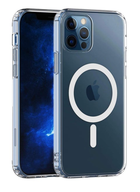 Ten tech Magnetic Clear Case Designed for iPhone 12 / 12 pro– Compatible with MagSafe Charger, Support Magnetic Car Mount Wireless Charging, Soft Press Buttons Scratch Resistant – ten tech