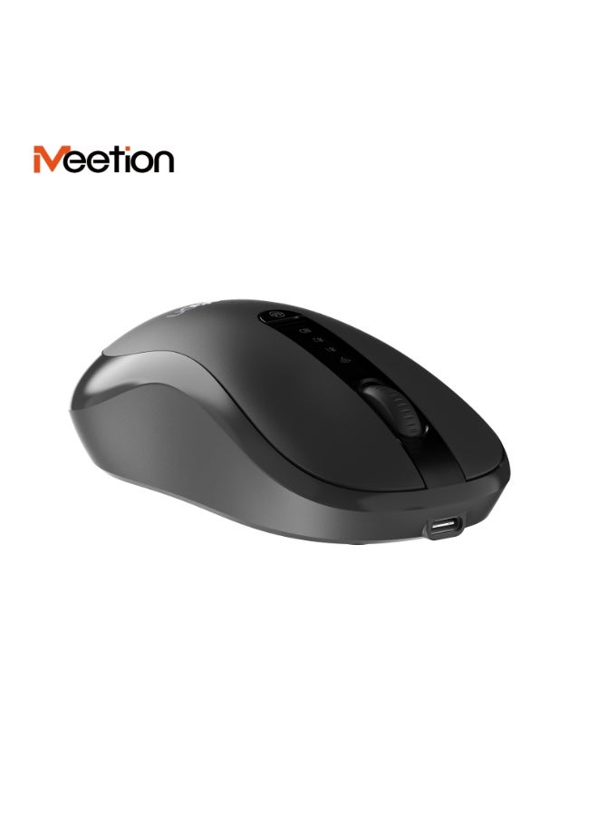 Meetion ماوس قابل لإعادة الشحن بتم185R من ميتشن، وضعين بلوتوث 2.4G USB، ماوس صامت لاسلكي للكمبيوتر المحمول، التابلت، ماك بوك - Image 3