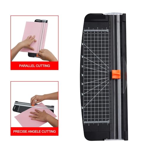 KRAFTMASTERS Set of 1 Paper A4 Cutter Portable Guillotine Paper Trimmer with Automatic Security Safeguard for Home and Office Papers Cards Labels Coupons Photos Cutting. - Image 5