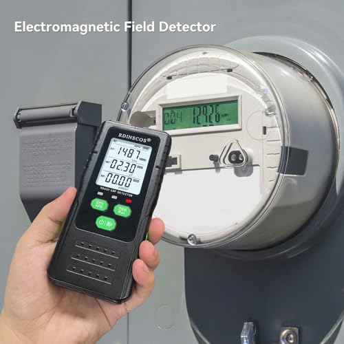 RDINSCOS EMF Meter, Rechargeable Digital Electromagnetic Field Radiation Detector Hand-held Digital LCD EMF Detector, Great Tester for Home EMF Inspections, Office, Outdoor and (RD630) - Image 4