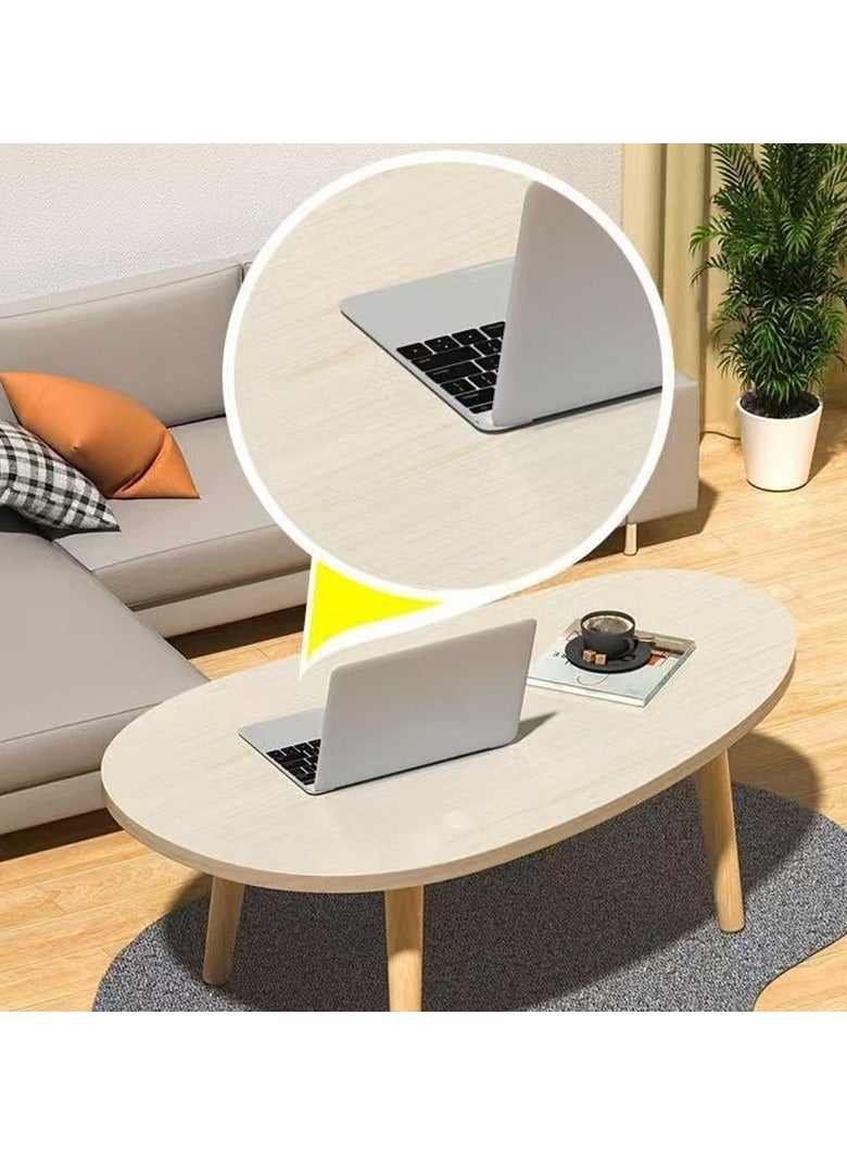 عام طاولة شاي صغيرة خشبية منخفضة للشرفة مقاس 80×40 سم مناسبة للمنزل والمكتب والخارج - Image 4