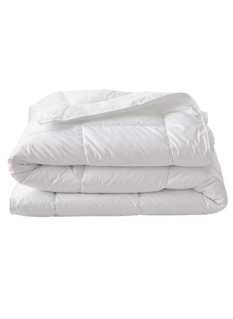 Blueberry Duvet Insert Quilted Plain Cotton White 160 x 220cm - Image 1