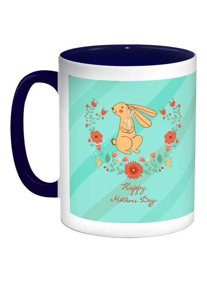 RYN Happy Mothers Day Printed Coffee Mug Green/White/Beige 11ounce