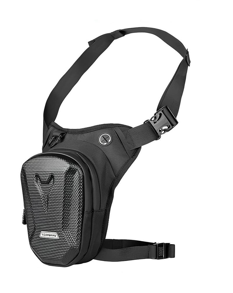 Optifit حقيبة الفخذ للدراجين، حقيبة خصر مقاومة للماء وسعة كبيرة حقيبة تكتيكية EVA، حقيبة متعددة الوظائف للرياضات الخارجية لركوب الدراجات والمشي والتسلق - Image 1