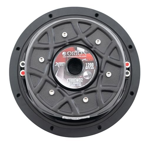 Orion XTR Series XTR8SWD2 Free Air Slim Shallow Mount 8” Car Subwoofer, 1200W Max Power, 300W RMS, Dual 2 Ohm, UV Coated Cone, NBR Surround – OEM Sub Replacement Compact for Lexus, BMW, Nissan, & More - Image 5