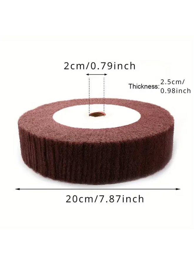 قرص صنفرة مزود بشفرات 150 مم، حبيبات 320، عجلة سنفرة من النايلون غير المنسوج لعمليات التلميع والطحن وإزالة الصدأ وإزالة الطلاء - Image 4