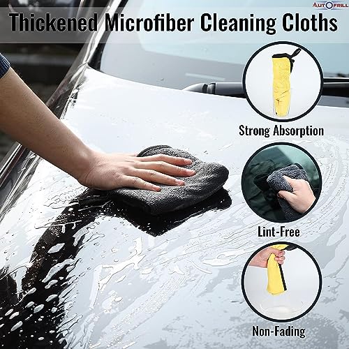 AUTOFRILL Microfiber Cleaning Cloth 650 GSM (40 × 40 cm) – Ultra Thick, Super Absorbent, Lint-Free Microfiber Towel for Car, Bike, Kitchen & Home Cleaning (Pack of 2) - Image 2
