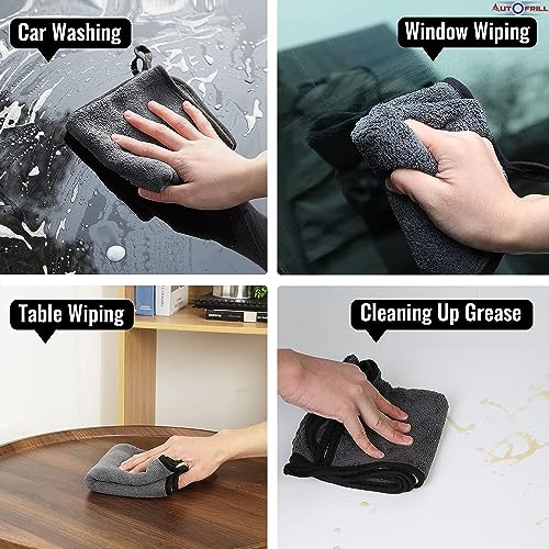 AUTOFRILL Microfiber Cleaning Cloth 650 GSM (40 × 40 cm) – Ultra Thick, Super Absorbent, Lint-Free Microfiber Towel for Car, Bike, Kitchen & Home Cleaning (Pack of 2) - Image 4