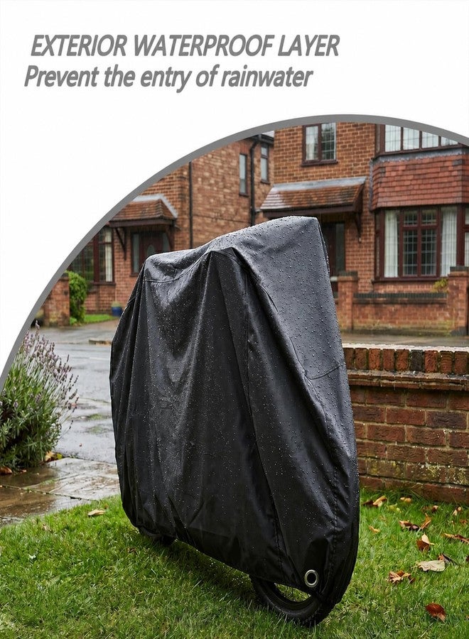 Sobotoo Bike Cover Waterproof Outdoor, Black Heavy Duty Oxford Bicycle Cover for Outdoor Storage - Image 4