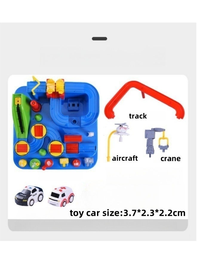 Kids Race Track Toys for Boys Car Adventure Toys, Puzzle Rail City Rescue Game Playset，City Rescue Toy with 2 Mini Cars,Preschool Educational Birthday Gifts for Kid 3 4 5 6 7 Years Old Boys Girls - Image 2