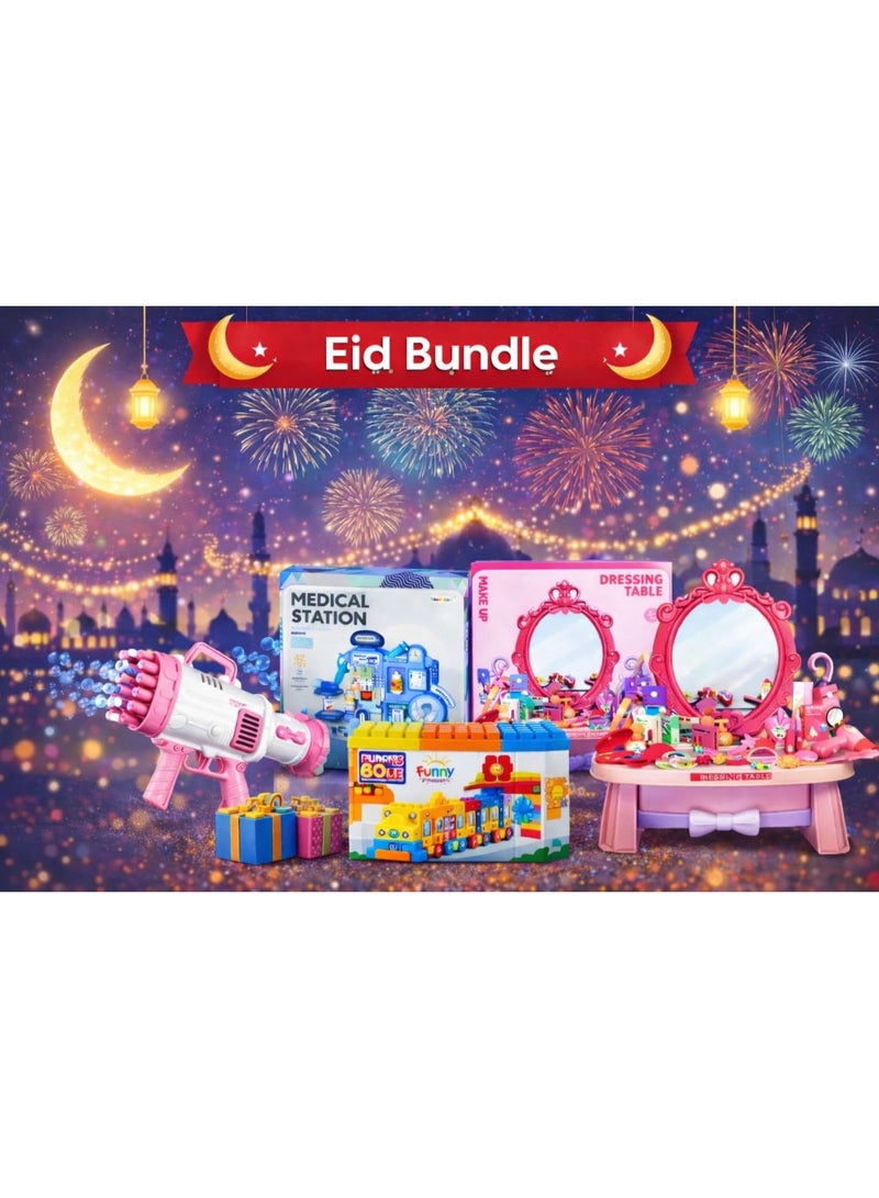 The Eid Joy Mega Bundle: Build, Care, and Glow! Pack of 4Interactive & Educational Toys - Image 1