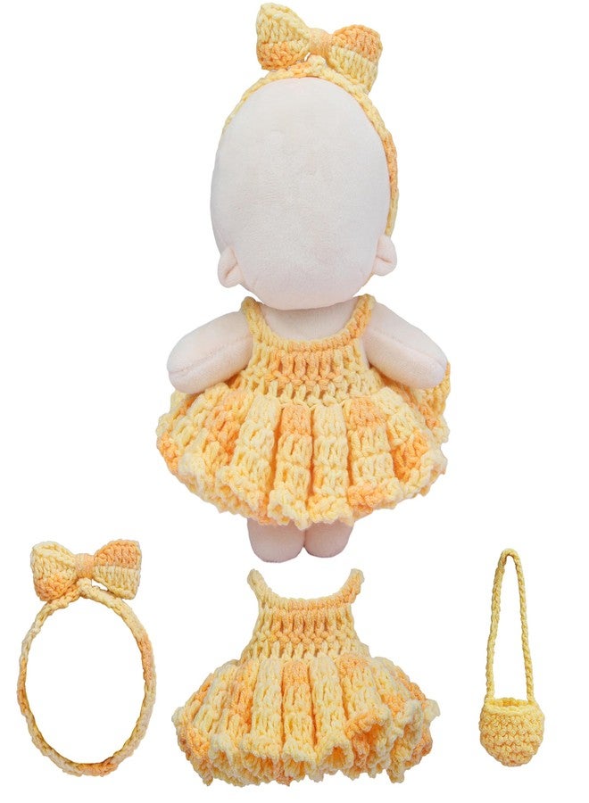 Voccim 17cm Doll Clothes Handmade - Cute Stylish Styles Clothes for Dolls, Handcrafted Accessories for Doll Pendant, Gift (Yellow) - Image 1