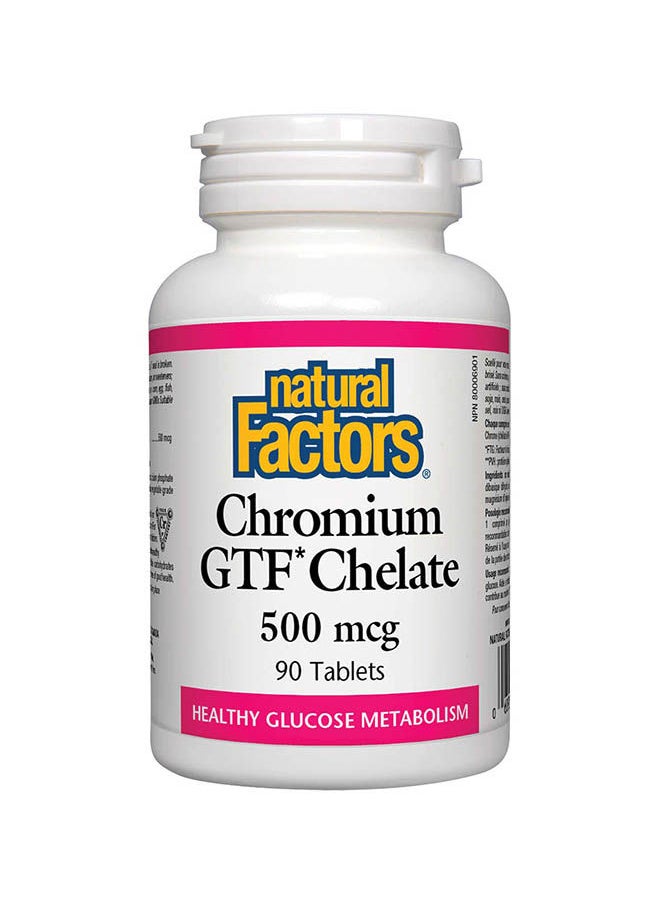 natural Factors Chromium GTF Chelate 500 mcg 90 Tablets 
