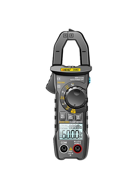 CM82 Digital Clamp Meter 6000 Counts True RMS NCV Universal Meter 600V DC/AC Voltage 600A DC/AC Current Digital Multimeter Clamp-type Tester Automatic Integrated Smart Clamp Current Meter