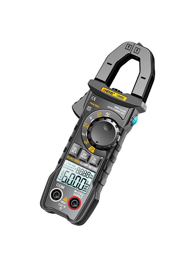 ANENG - CM82 Digital Clamp Meter 6000 Counts True RMS NCV Universal Meter 600V DC/AC Voltage 600A DC/AC Current Digital Multimeter Clamp-type Tester Automatic Integrated Smart Clamp Current Meter - Image 1