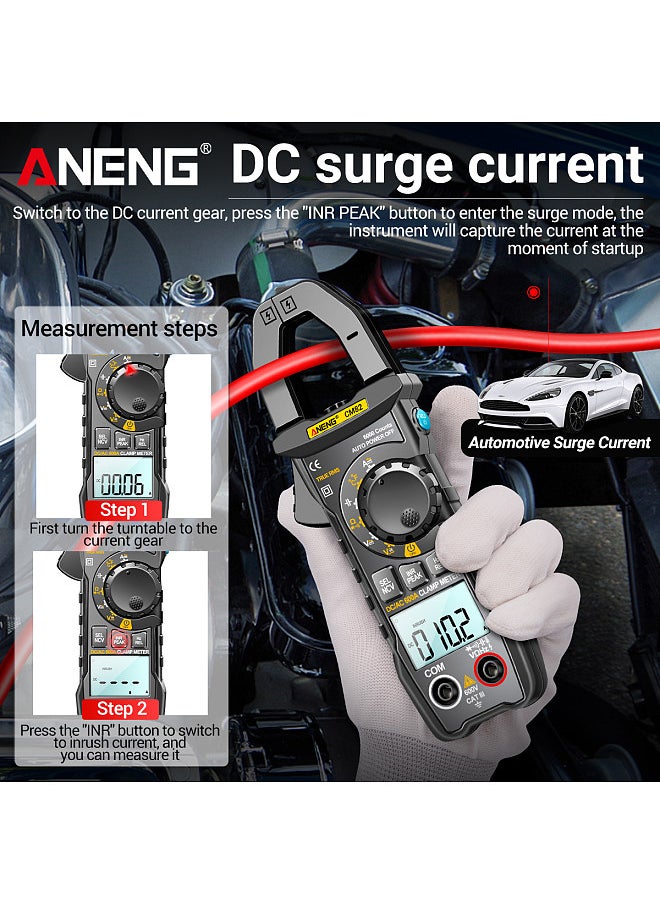 ANENG - CM82 Digital Clamp Meter 6000 Counts True RMS NCV Universal Meter 600V DC/AC Voltage 600A DC/AC Current Digital Multimeter Clamp-type Tester Automatic Integrated Smart Clamp Current Meter - Image 1