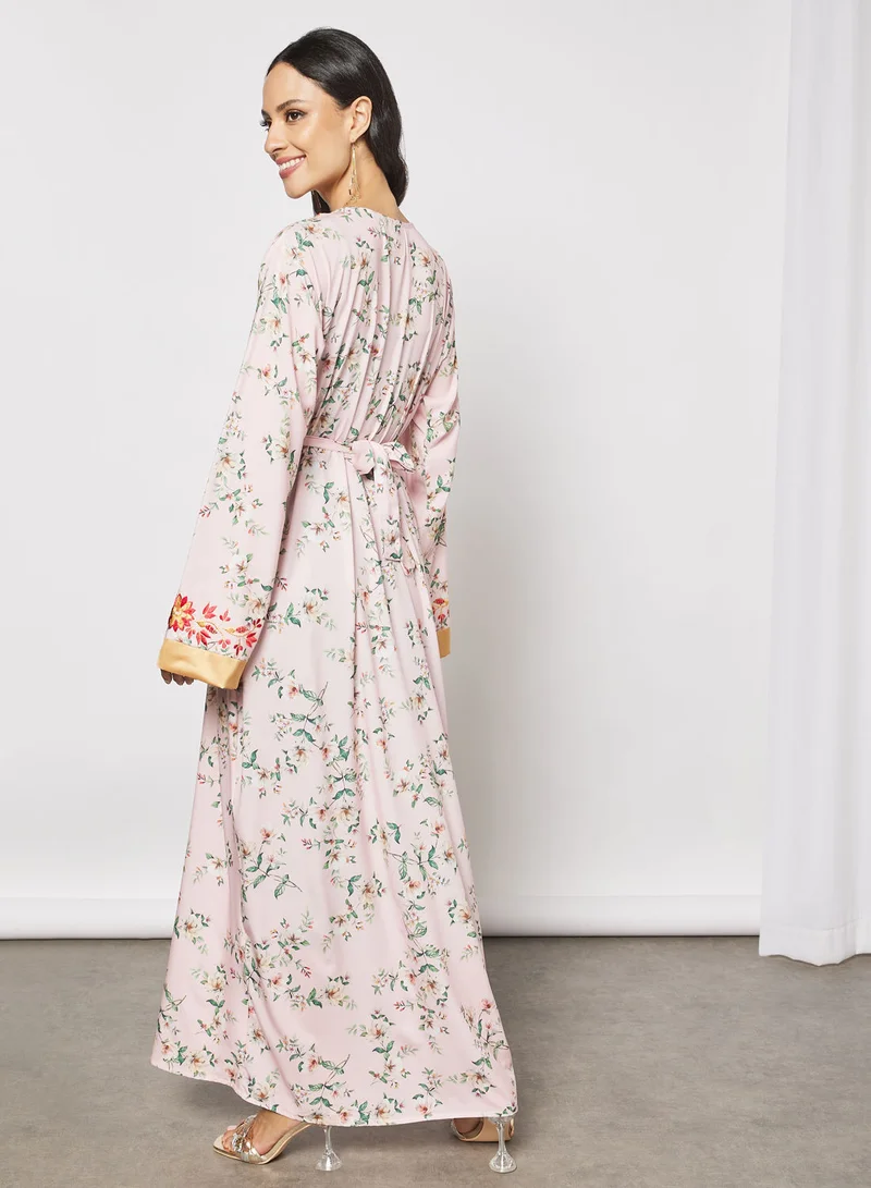Hayat Jalabiya With Floral Embroidery