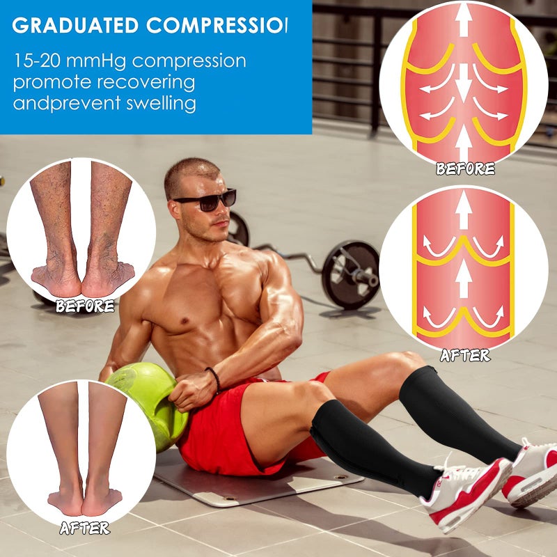 cerpite Zipper Compression Socks  2 Pairs 15-20 mmHg Closed Toe Compression Stockings for Men Women Suit for Running - Image 4