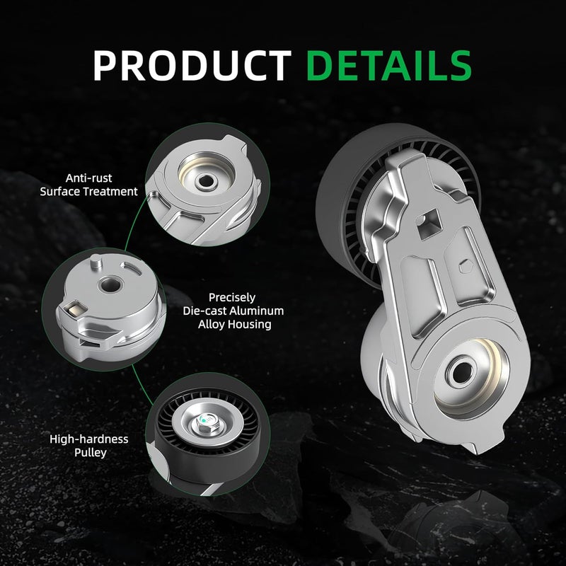 Riyhch Serpentine Belt Tensioner Idler Pulley Kit for Chrysler 300, Dodge Charger, and Dodge Magnum - Image 5